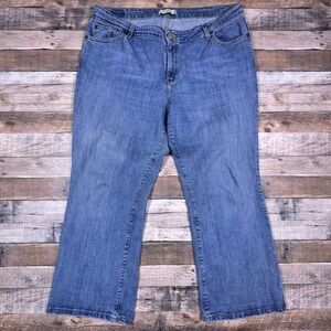 Levi's Women's Jeans 580 Boot Cut Blue 22W Short Stretch Denim Medium Wash